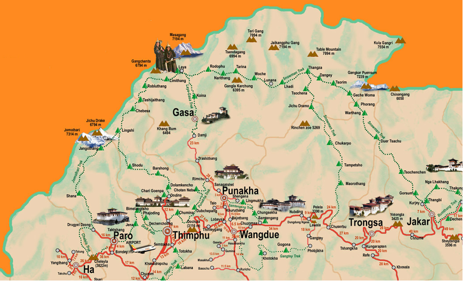 Druk Path Trek Route